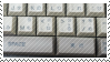 Stamp: white computer keys
